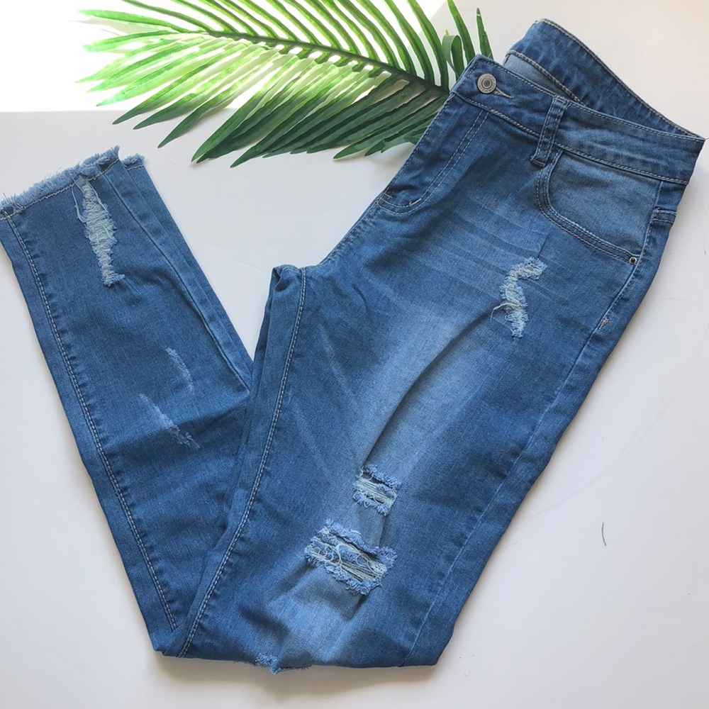 Jeans wear Distressed Skinny Leg Jeans